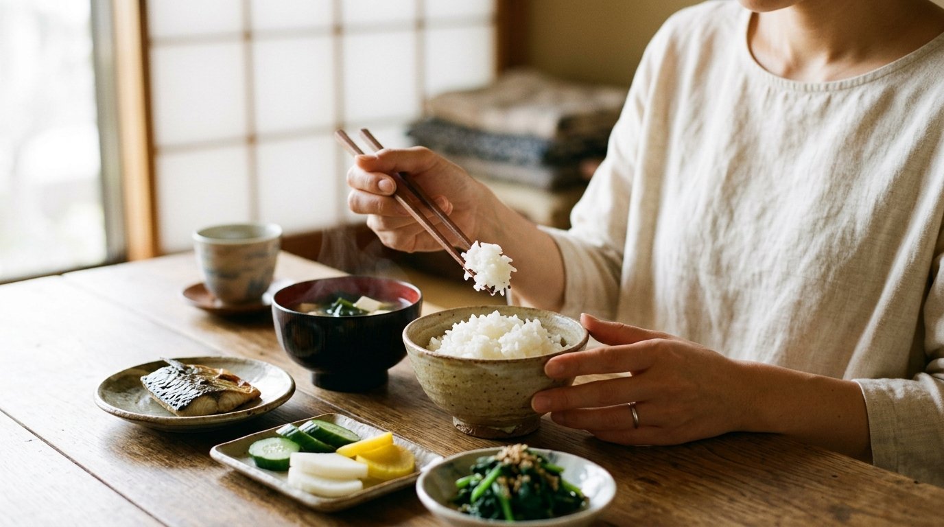 お米を中心とした和食の食卓